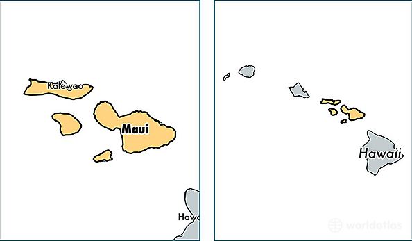 location of Maui county on a map