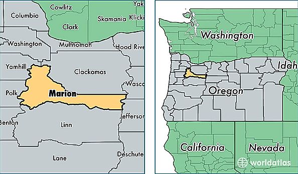 location of Marion county on a map