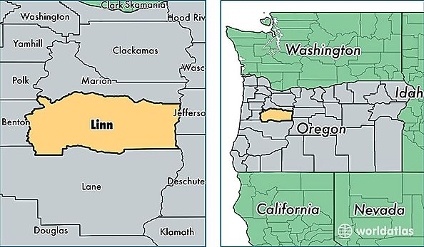 location of Linn county on a map