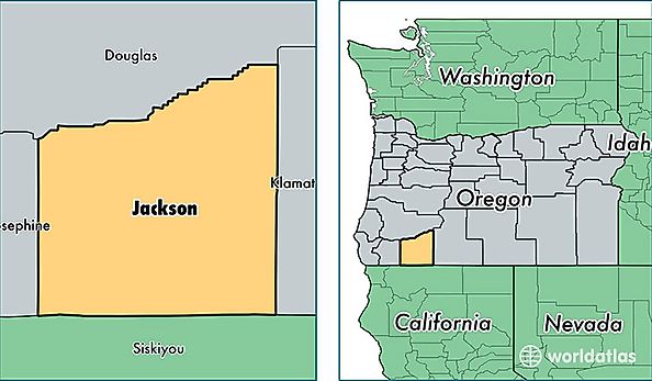 location of Jackson county on a map