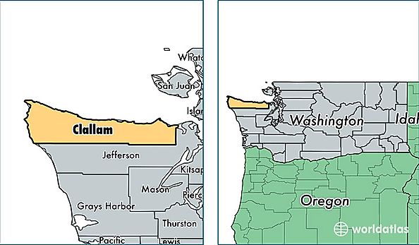 location of Clallam county on a map