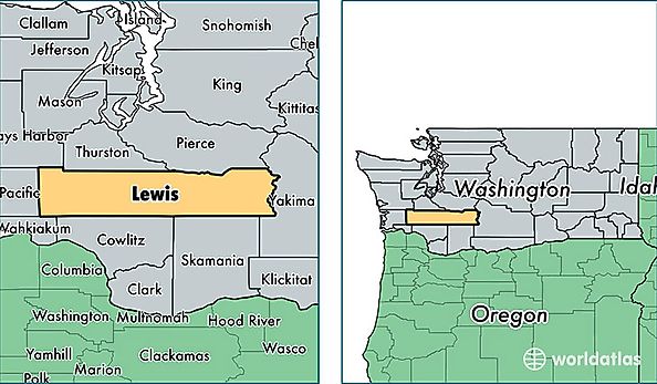 location of Lewis county on a map