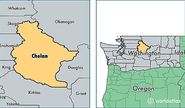 location of Chelan county on a map