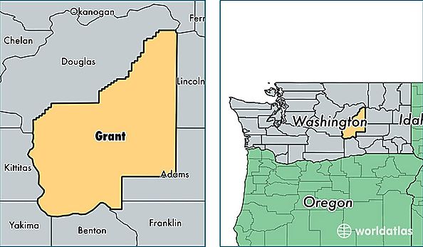 location of Grant county on a map