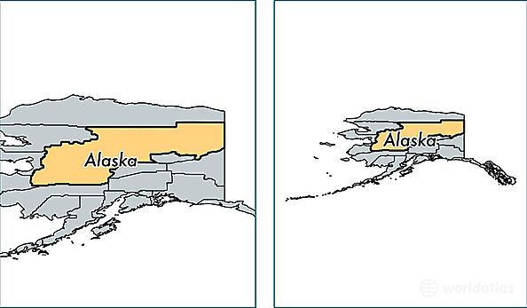 location of Yukon Koyukuk county on a map