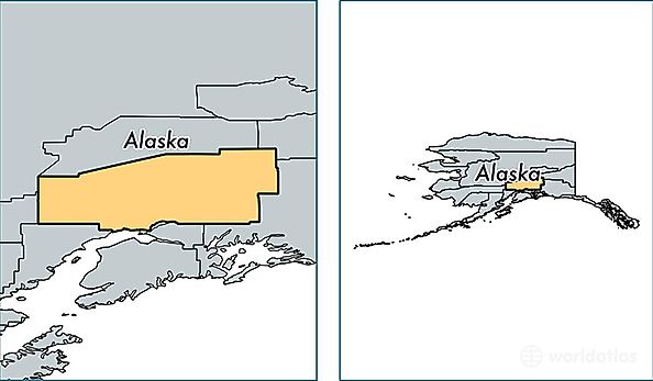 location of Matanuska Susitna county on a map