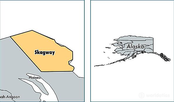 location of Skagway county on a map