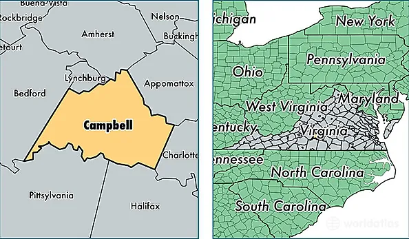 location of Campbell county on a map