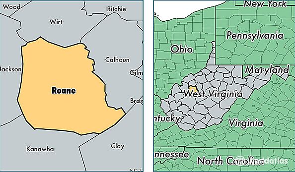 location of Roane county on a map