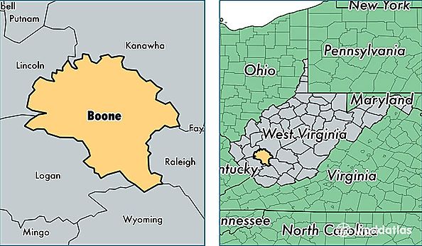 location of Boone county on a map