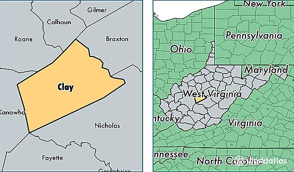 location of Clay county on a map