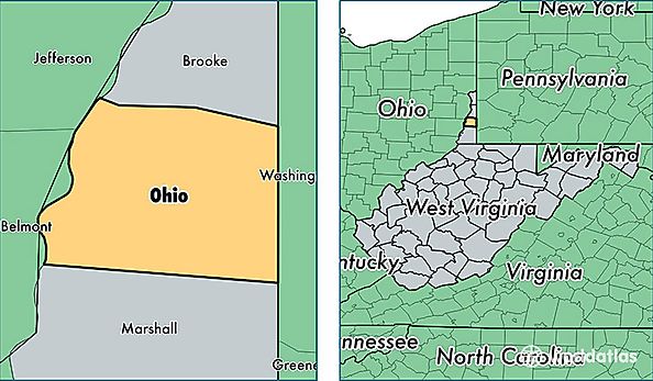 location of Ohio county on a map