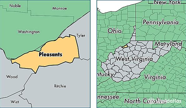 location of Pleasants county on a map