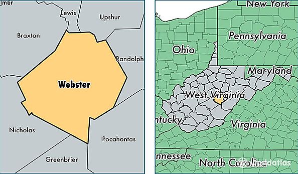 location of Webster county on a map