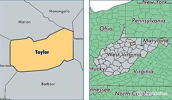 location of Taylor county on a map