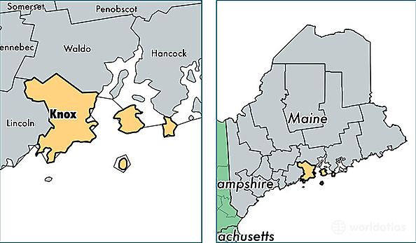 location of Knox county on a map