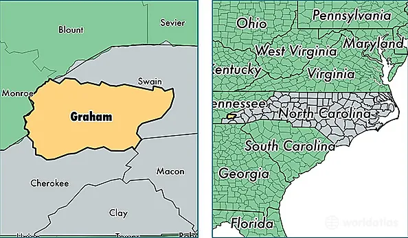 location of Graham county on a map