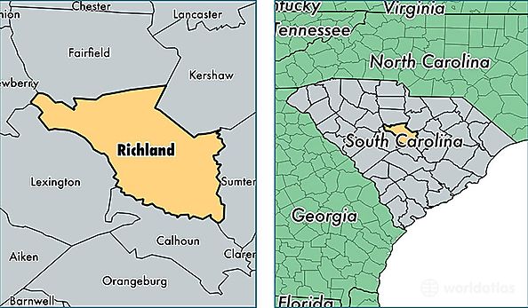 location of Richland county on a map