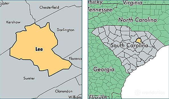 location of Lee county on a map