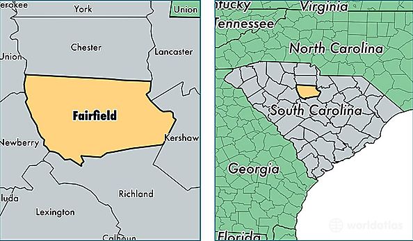 location of Fairfield county on a map