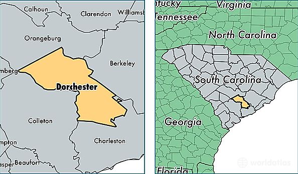 location of Dorchester county on a map