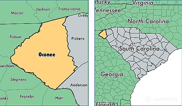 location of Oconee county on a map