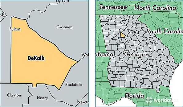 location of DeKalb county on a map