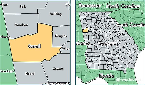 location of Carroll county on a map