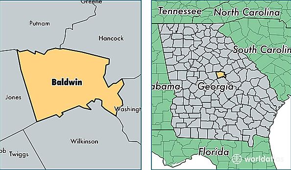 location of Baldwin county on a map