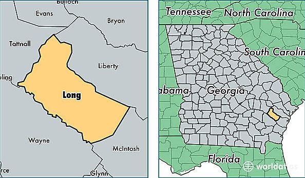 location of Long county on a map