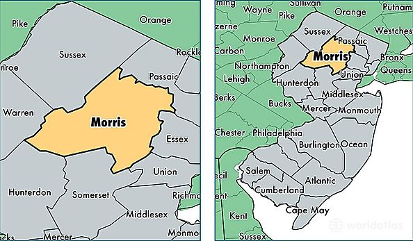 location of Morris county on a map
