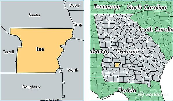 location of Lee county on a map