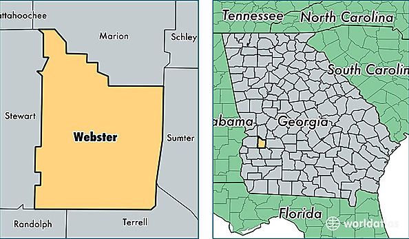 location of Webster county on a map
