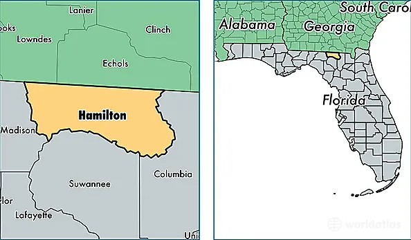 location of Hamilton county on a map