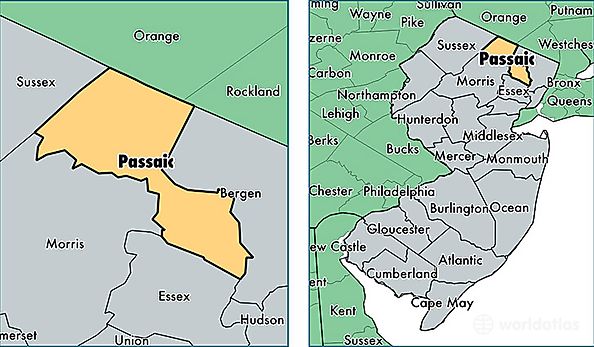 location of Passaic county on a map