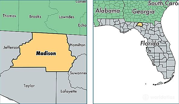 location of Madison county on a map
