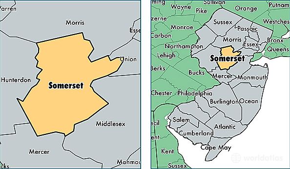 location of Somerset county on a map