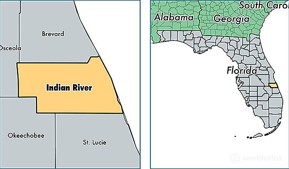 location of Indian River county on a map