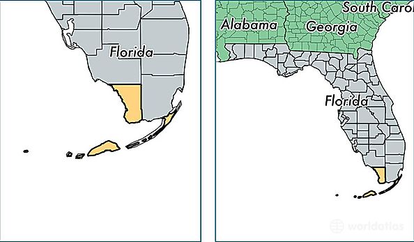 location of Monroe county on a map