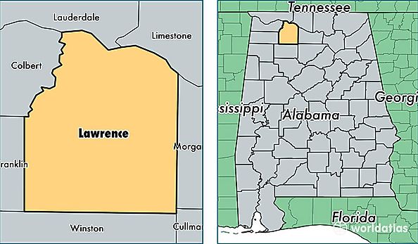 location of Lawrence county on a map