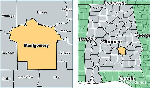 location of Montgomery county on a map
