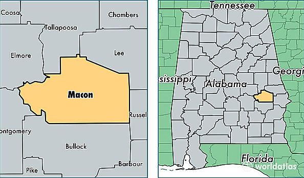 location of Macon county on a map