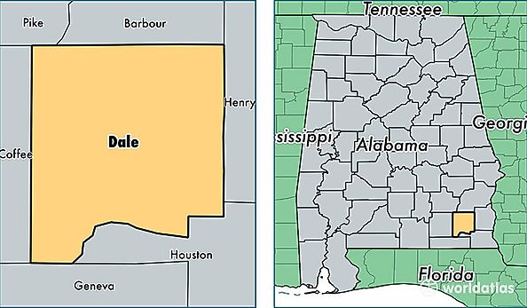 location of Dale county on a map