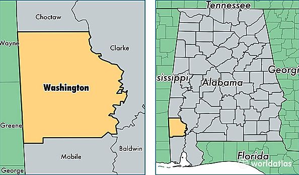 location of Washington county on a map