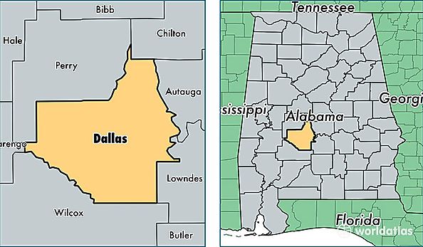 location of Dallas county on a map