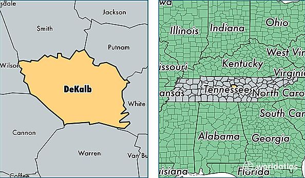 location of DeKalb county on a map