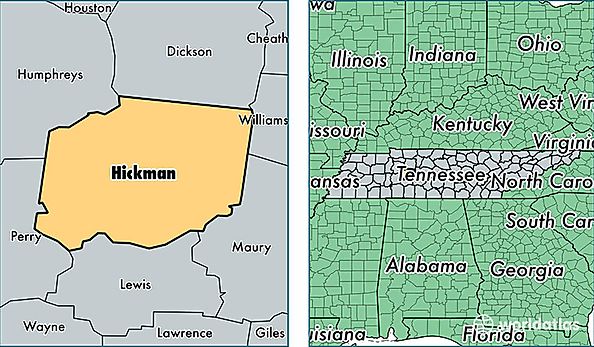 location of Hickman county on a map
