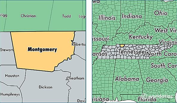 location of Montgomery county on a map