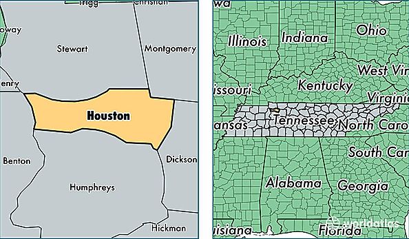 location of Houston county on a map