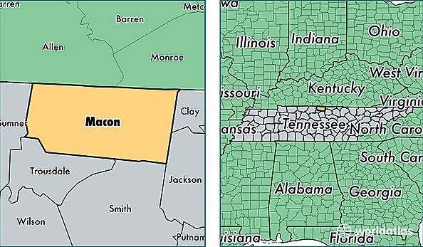 location of Macon county on a map